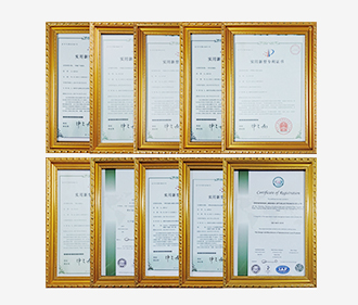 Eight patent certificates