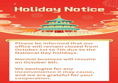 National day Holiday notice