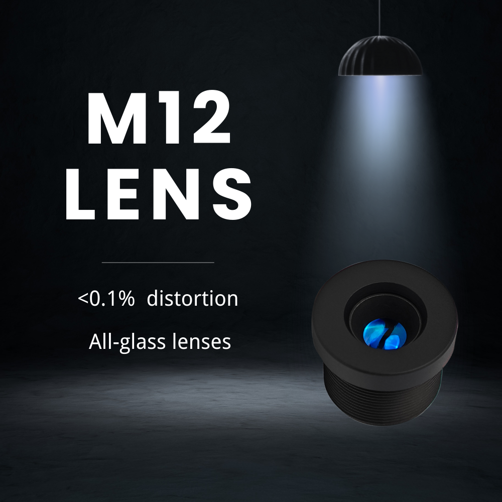 2MP 9.3mm CCTV Lens M12 Thread <0.1% Distortion TTL 12.42mm