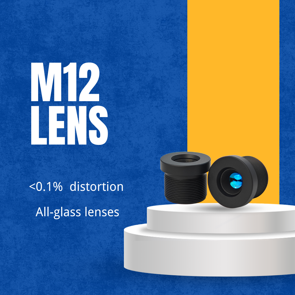Machine Vision Lens 9.3mm M12 Mount Non-Distortion for Measurement