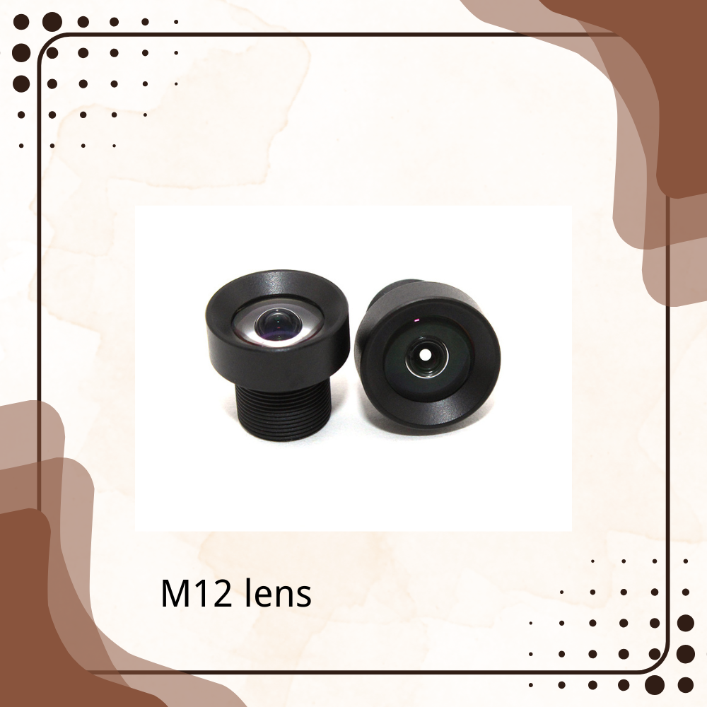Industrial M12 S-Mount Lens: 12MP, 2.73mm, 182° FOV, Distortion <-21.20%
