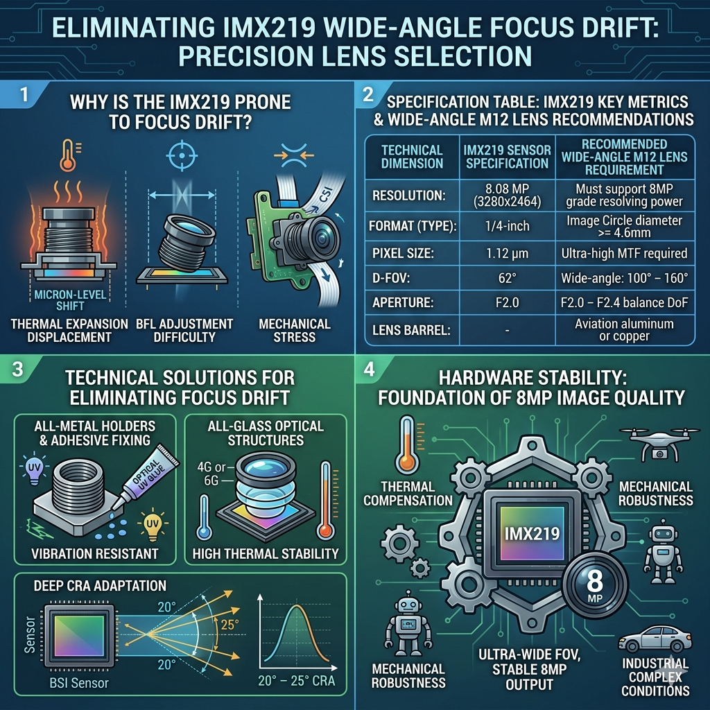 Wide-Angle Lenses for IMX219: Solving Focus Drift in CSI Interface Modules